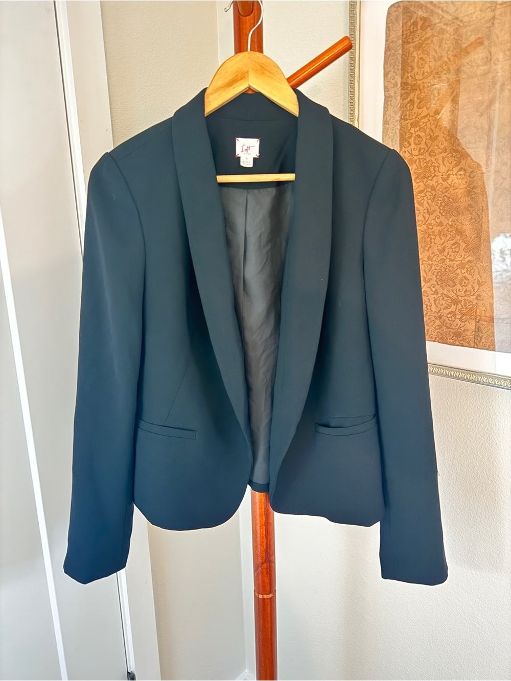LOFT Black Tailored Open-Front Women's Blazer
